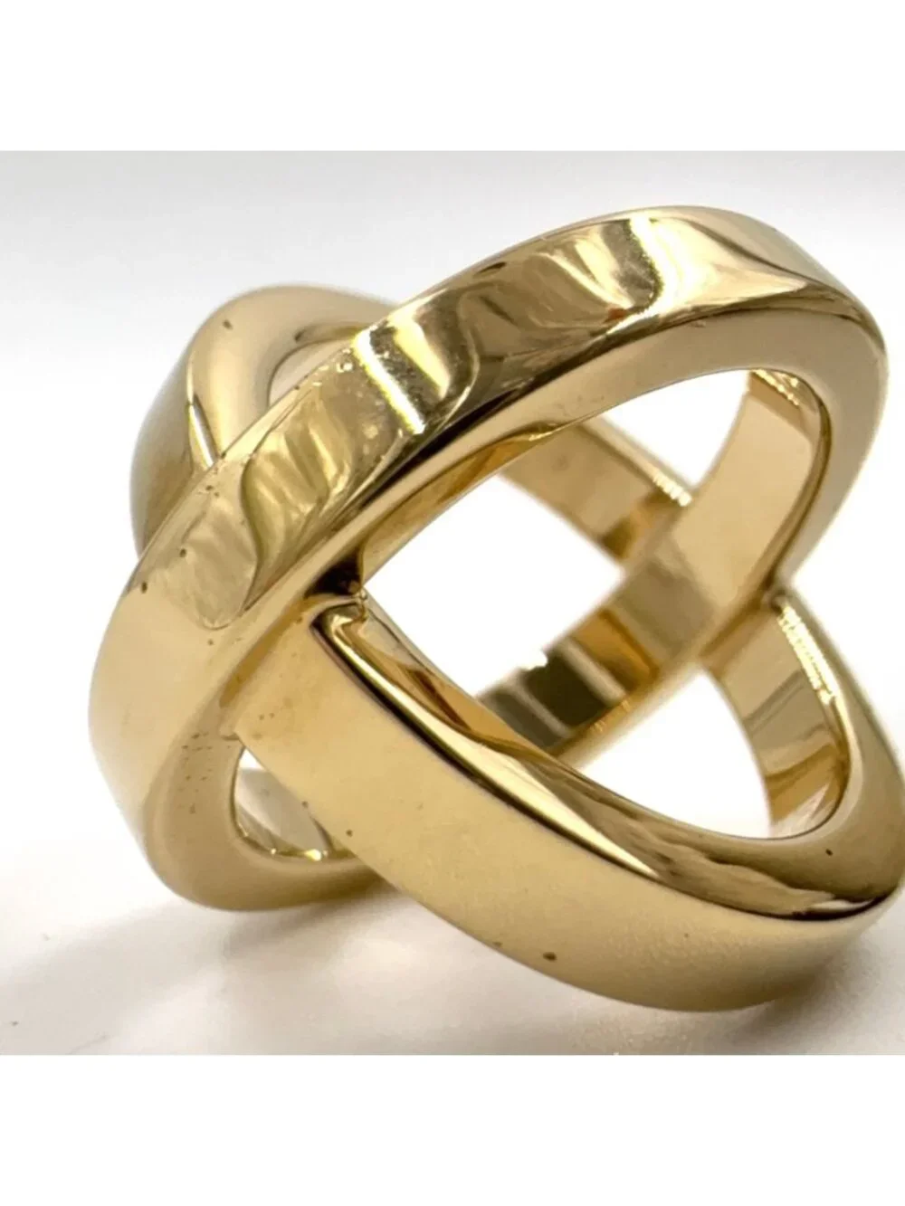 Hermes Cosmos Metal Gold Scarf Ring